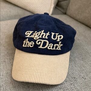 Men’s Light up the Dark Navy and Tan Corduroy Cap
